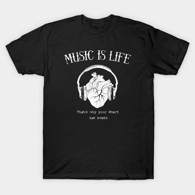 Music Is Life T-Shirt by EddieBalevo